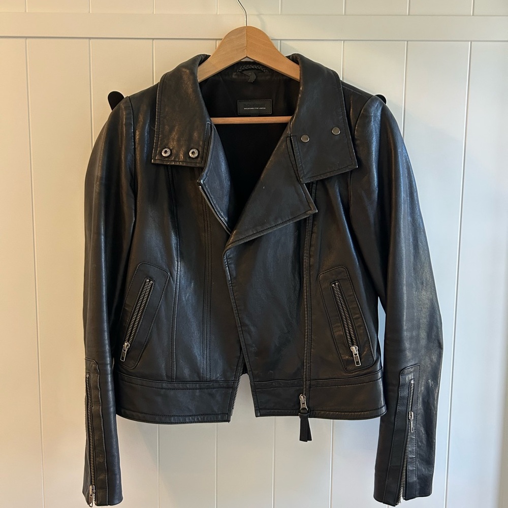 Aritzia Black Leather Jacket
